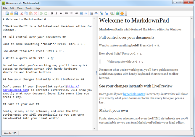 Editor Markdown para Windows.